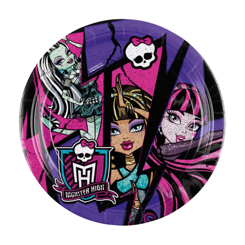 Monster High 2 taldrik 23cm/8tk.