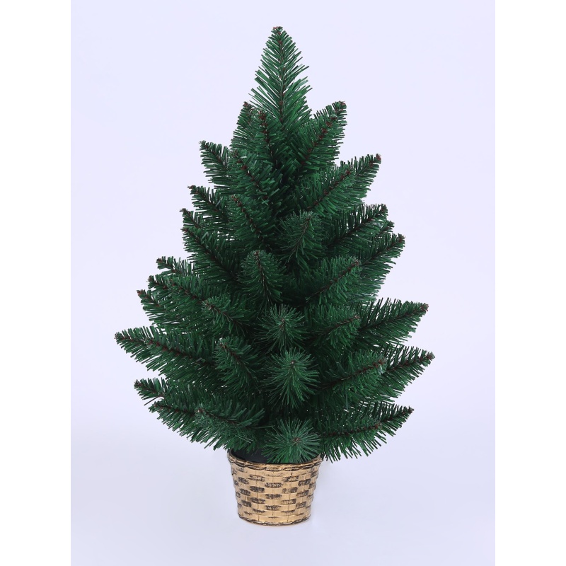 Lauakuusk PVC Virginia , kõrgus 60 cm, hõbedases korvis /24