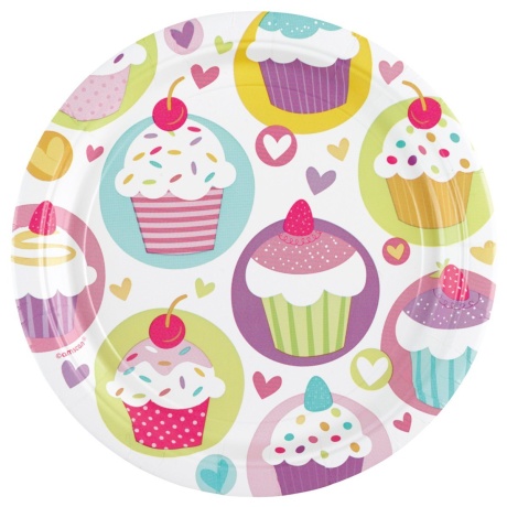 Cupcake Taldrikud 18cm 8tk/pk