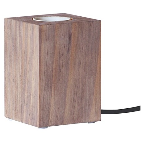 Lamp base made of wood, Lys, E27, 230V, IP20