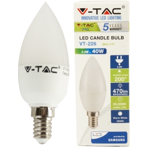 LED lamp E14/5,5W/470lm/Candle