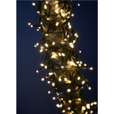 Cluster light chain 25m, 1000LED warm white, power supply, indoor / outdoor, IP44