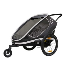 Hamax bicycle trailer and pram OUTBACK, 2 seats, gray