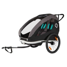 Hamax bicycle trailer and pram TRAVELER, 2 seats, gray / black