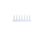 Advent candle IDA, white, wooden 39x15x5cm, with 7 lights, 230V, IP20
