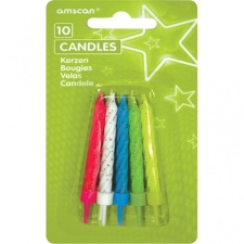 Candles colored sparkling 10pcs / pack.