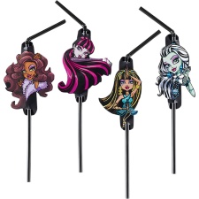 Monster High 2 drinking straws 8pcs / pack.