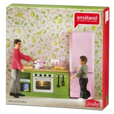 Lundby Kitchen (refrigerator pink)