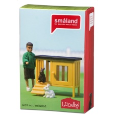 Lundby 2 rabbits + cage