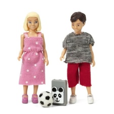 Lundby school children boy and girl