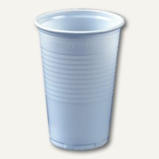 Drinking cup 0,2l 7,03x9,9cm PS white 25pcs.