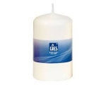 Table candle 100x58mm, burning time 28h, white / 6