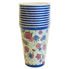 Floral Drinking cups 0.2L 7x9.7cm 10pcs.