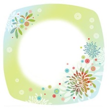 Flower shaded cardboard plates 8pcs. 26x26cm,