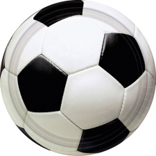 Football Plates 17.7cm 8pcs / pack