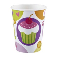 Cupcake Drinking cups 266ml 8pcs / pack