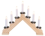 Advent candlestick ADA, 7XE10 fire, natural wood