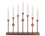 Adv. Candlestick Gustavo, 37x37cm, 230V, 7 lights, copper, IP20