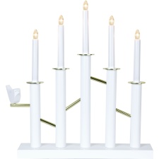 Advent candlestick Birdy, 43x45x8cm, 5 LED lights, 230V, IP20