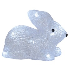 Rabbit, 19x14cm, 12 LEDs, battery powered (3xAA, not included), IP20