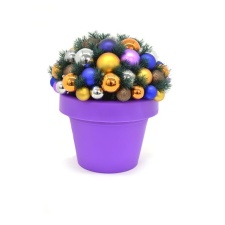 Christmas deco Flashy, height 35 cm, 10 LED lights purple / multicolored / 6