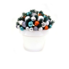 Christmas deco Flashy, height 35 cm, 10 LED lights white / multicolored / 6