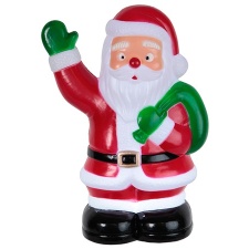 Santa Claus 5 LEDs, 18x28cm, timer (6 + 18h cycle), battery powered (3xAA, not included), push-in, IP44