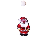 Santa Claus 8 LEDs, 17,5x26,5cm, battery powered (3xAA, not included), with suction cup, IP20