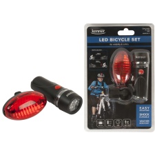 Kenner KBS12 LED bicycle light set, white-red EOL