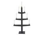 Candlestick Gray gray, 47x90x14cm, 7 LED lights, wooden, gray, E10, 230V, IP20