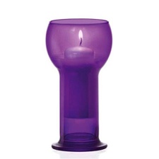 Candlestick made of glass Lucilla Purple DB120