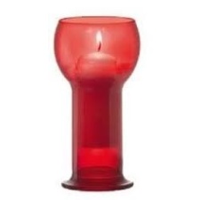 Candlestick made of glass Lucilla Red DB120