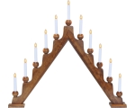 Candlestick Stellan, 75x69x8cm, 11 lights, wooden, brown, E10, 230V, IP20