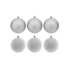 Spruce jewelry-balls 6pcs 10cm Silver 12/24