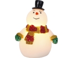 Snowman with cap, wax, 2 warm white LEDs IP20