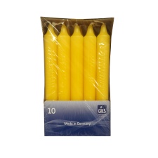 Household candle 10pcs. 180 * 21.5mm yellow / 12