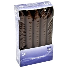 Household candle 10pcs. 180 * 21.5mm dark brown / 12