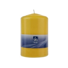 Table candle 80x48mm, burning time 15h, yellow / 10