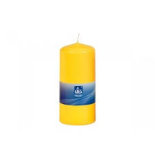 Table candle 100x58mm, burning time 28h, yellow / 6