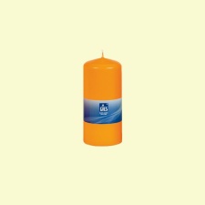 Table candle 100x58mm, burning time 28h, orange / 6