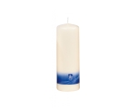 Table candle 160x58mm, burning time 56h, ivory / 6