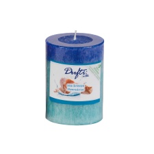 Scented stearin table candle 90x68mm 2-color Sea Breeze, blue