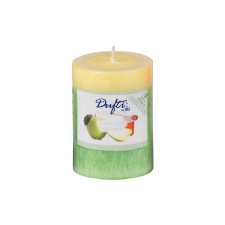 Scented stearin table candle 90x68mm 2-color Sweet Apple, green