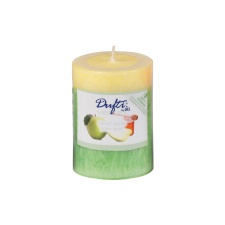 Scented stearin table candle 90x68mm 2-color Sweet Apple, green