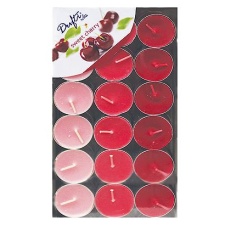 Scented tealights 36 pcs. 38mm metal case Cherry / 24