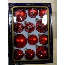 Christmas tree jewelry mix 60 &amp; 80mm red / 16