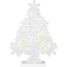 Spruce White, 23x32cm, laser cut wood, 8 LEDs, battery powered (3xAA, not included), IP20