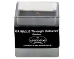 Candle in cube-glass gray / 12
