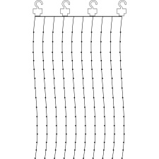 Light curtain &quot;Dew drops&quot; 200 LED white light, 10 strips, dimensions 1X2m, for indoor use IP21