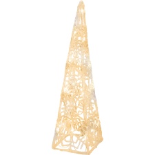 Light pyramid Crystaline, 24 warm white LED lights, dimensions 11x45x11cm IP20